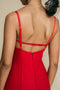 Asymmetric bra design with flirty straps mini dress.