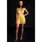 Gold colored, satin effect, shining, adjustable beads strap mini dress good for party, cocktail, and any night event.